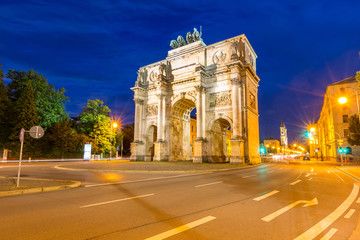 Fototapeta na wymiar Siegestor Victory Arch Munich Germany