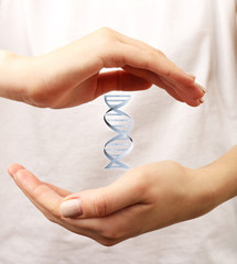 Hand with DNA vector image