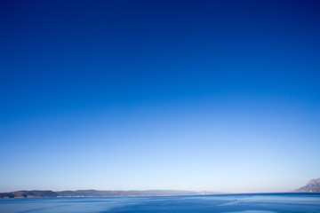 Obraz premium Blue sea water and sky