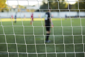 background of football goalkeeper