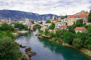 Fototapeta na wymiar Old bridge in Mostar