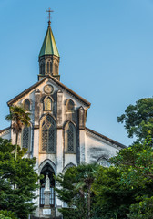 Fototapeta na wymiar Famous Catholic Oura Cathedral in Nagasaki