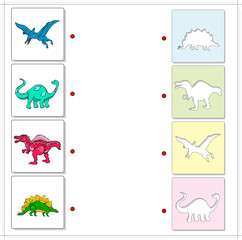 Pterodactyl, Diplodocus, Tyrannosaurus and Stegosaurus. Educatio
