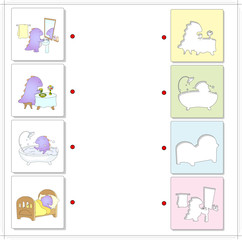 Schedule with purple dragon for kids.