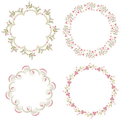 flower wreath, floral flower frames