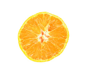 orange slice isolated on white background
