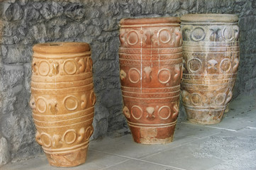 antique jars of Knossos, Greece