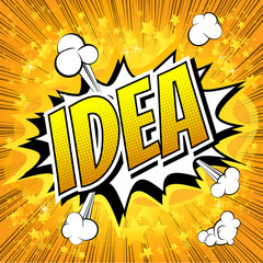 Idea - Comic book style word.