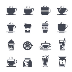 Coffee Icon on White Background. Vector Illustration