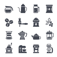 Coffee Icon on White Background. Vector Illustration