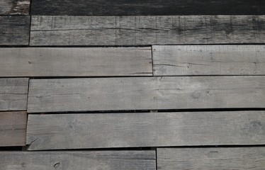 Wooden plank of a boardwalk