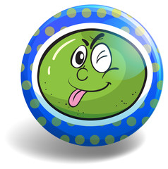 Fresh lime on blue badge