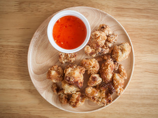 Fried chicken Karaage - Japanese food vintage tone