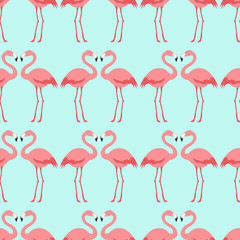 Obraz premium seamless flamingo bird pattern 