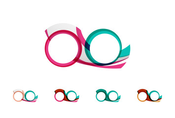 Set of infinity concepts, loop logo designs