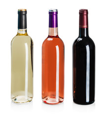 bottles of wine of different types
