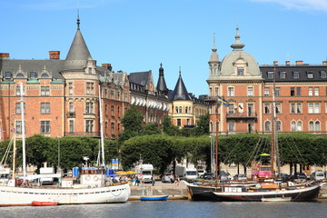 Old buildings on Strandvagen,Stockholm