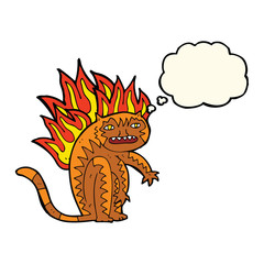 tiger tiger burning bright with thought bubble
