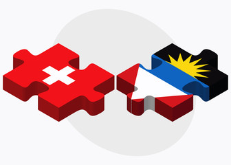 Switzerland and Antigua and Barbuda Flags