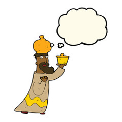 one of the three wise men with thought bubble