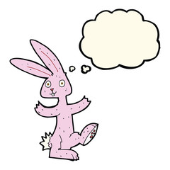cartoon rabbit with thought bubble