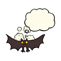 cartoon bat with thought bubble