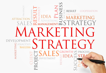 Marketing Strategy words concept, Business and Marketing concept