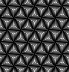 Black and white geometric seamless pattern, abstract background.