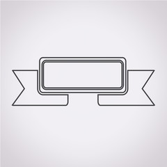 ribbon banner icon