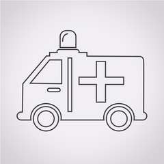 Fototapeta premium ambulance car icon