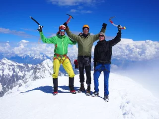 Printed kitchen splashbacks Mountaineering Climbing Mont Blanc, France