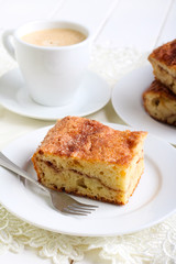Cinnamon sour cream coffee cake