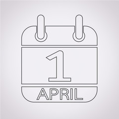 Calendar 1 April icon