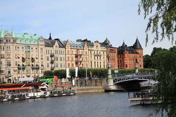 Fototapeta na wymiar View of Strandvagen,Stockholm