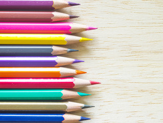 color pencils lying