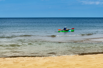 Kayak at sea