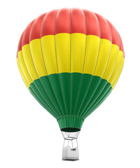 Hot Air Balloon with Bolivian Flag (clipping path included)