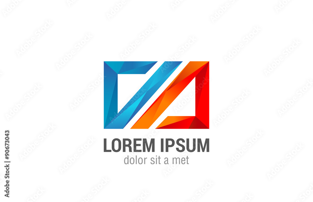 Poster infinity loop logo business abstract design vector