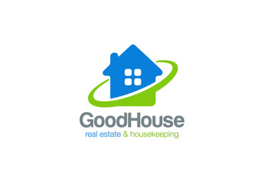 House Logo Real Estate and Housekeeping service vector design