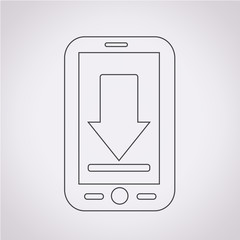 Mobile Phone Download Icon