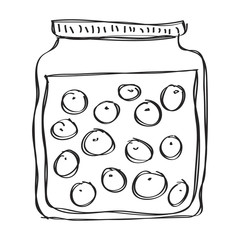 Simple doodle of a jar