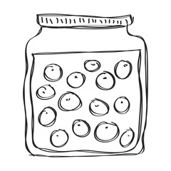 Simple doodle of a jar
