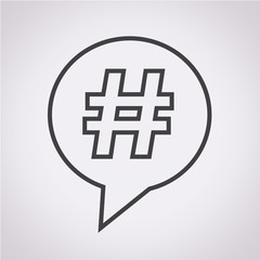 Hashtag speech bubble icon