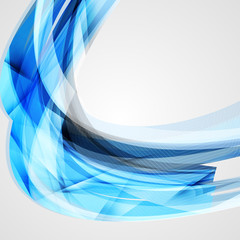 Abstract Vector Blue Futuristic Wave Background. EPS10