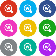Obraz premium Flat Multicolor App Icon
