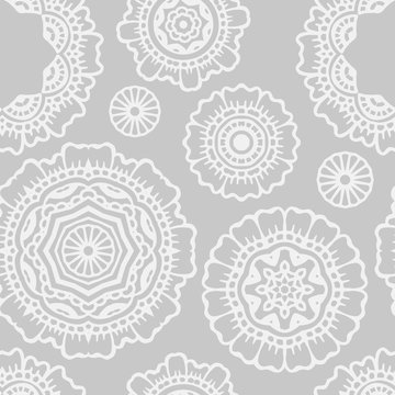 Floral mandala seamless pattern