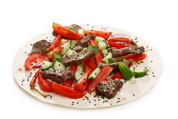 Beef shawarma isolated