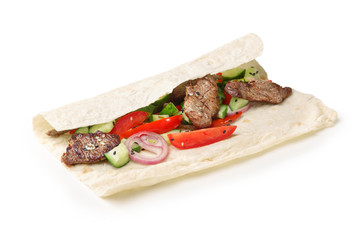 Beef shawarma isolated