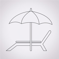 beach chair icon