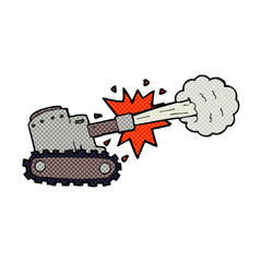 cartoon firing tank